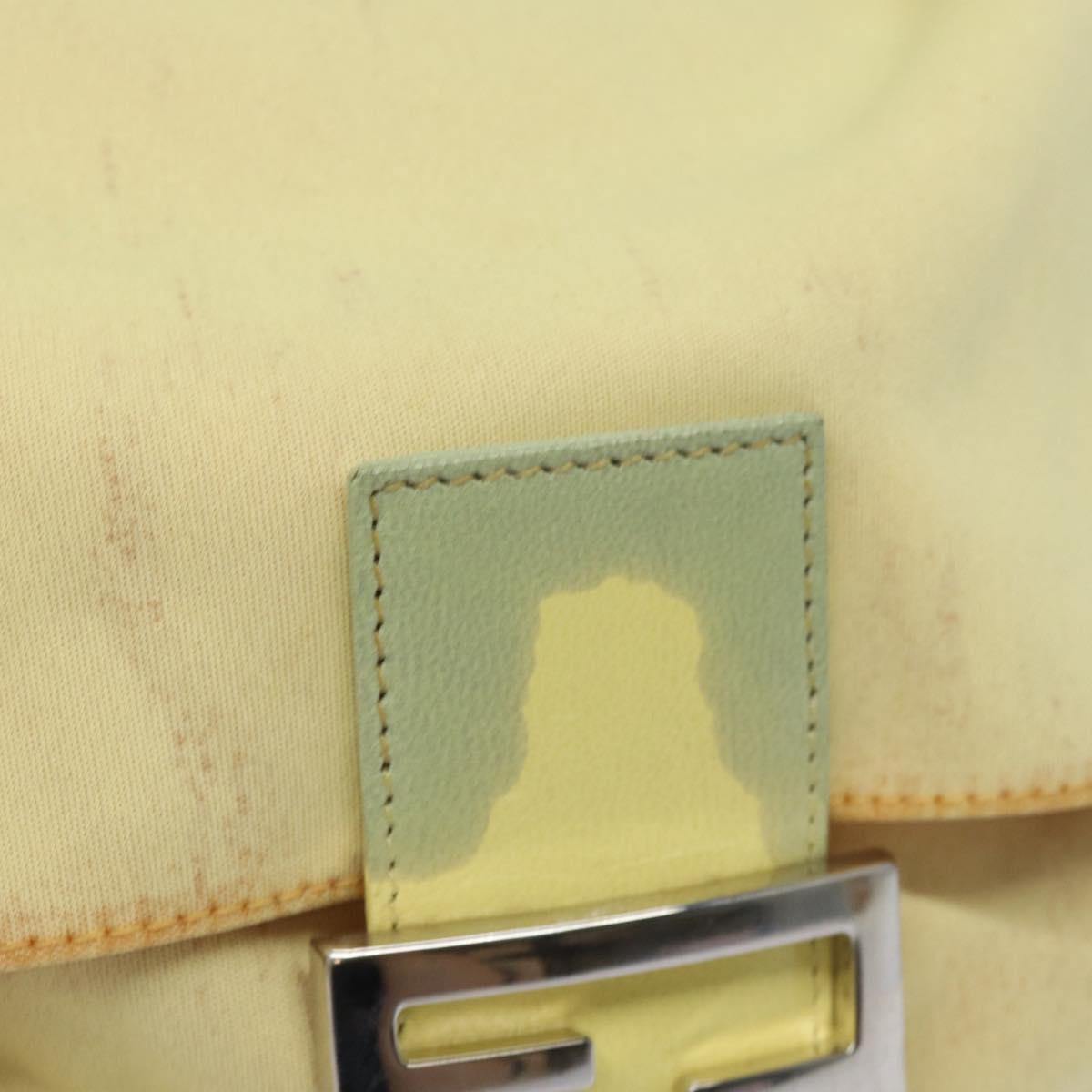 FENDI Mamma Baguette Shoulder Bag Nylon Yellow 81189