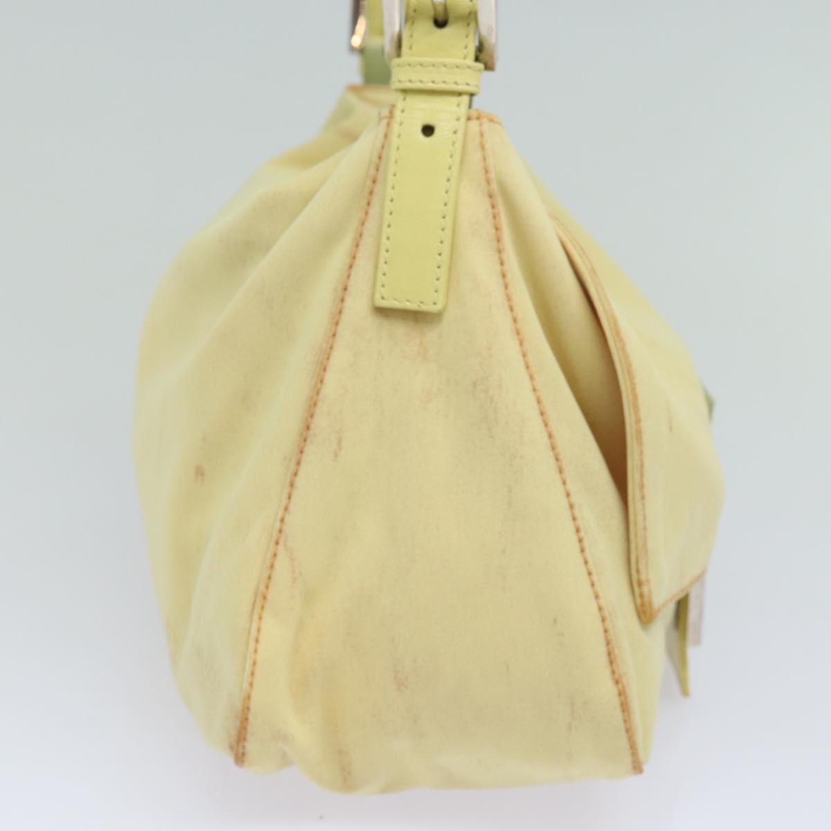 FENDI Mamma Baguette Shoulder Bag Nylon Yellow 81189