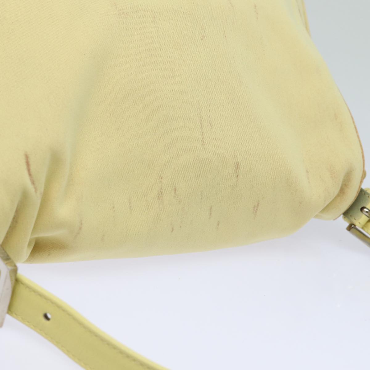 FENDI Mamma Baguette Shoulder Bag Nylon Yellow 81189
