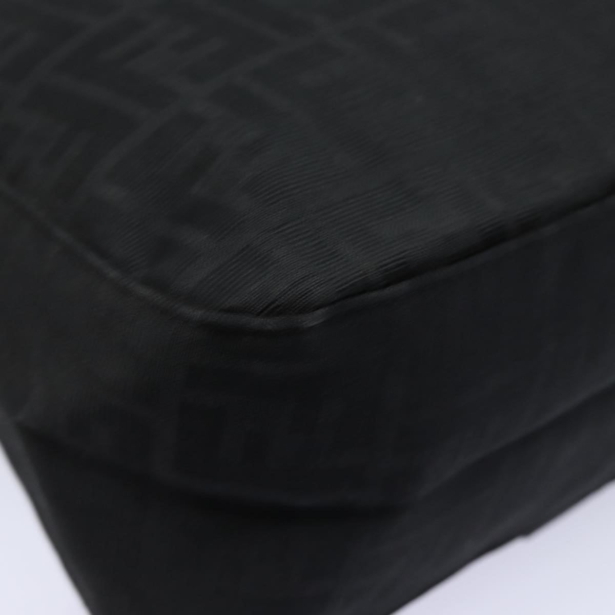 FENDI Zucca Canvas Mamma Baguette Shoulder Bag Black 81190