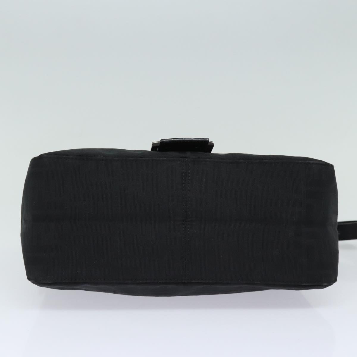 FENDI Zucca Canvas Mamma Baguette Shoulder Bag Black 81190