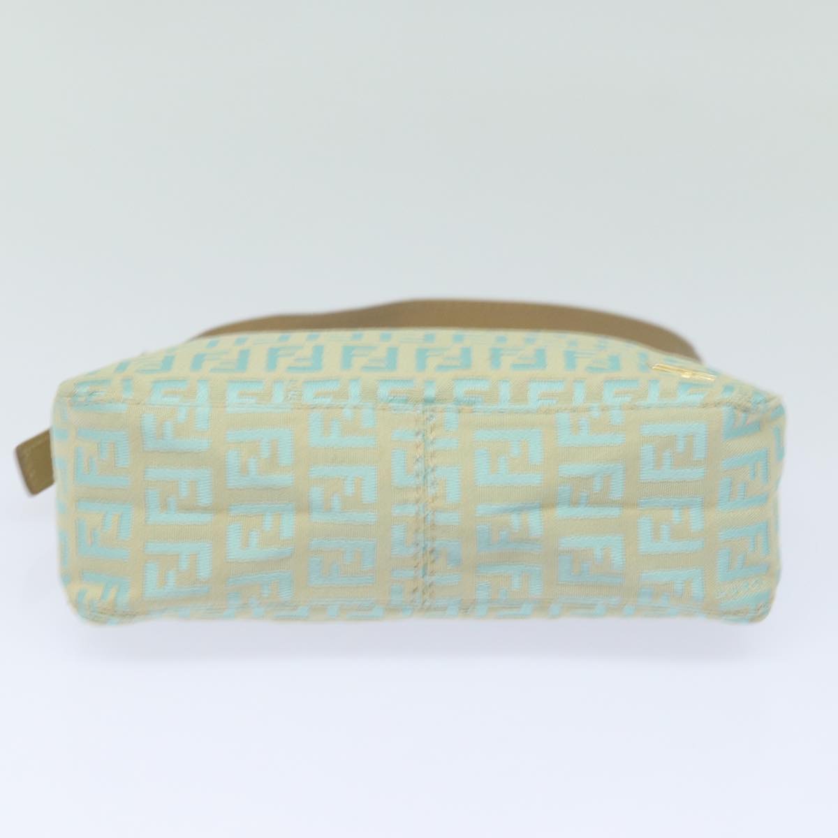 FENDI Zucchino Canvas Hand Bag Light Blue 81191