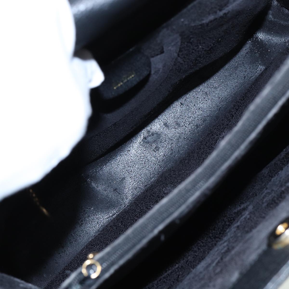 GUCCI Bamboo Hand Bag Suede Leather Black 002 2853 81197