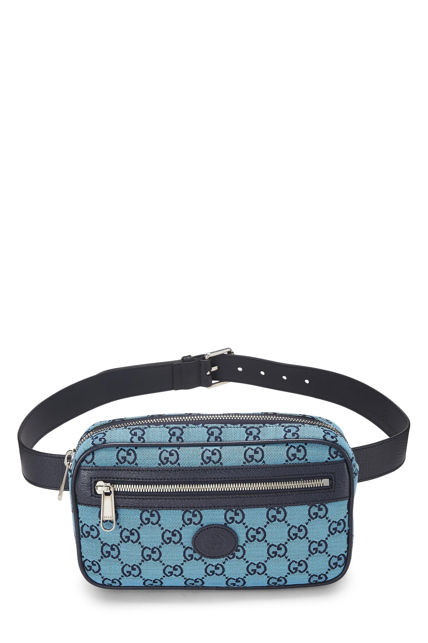 Gucci,  Blue GG Marmont Canvas Belt Bag, Blue