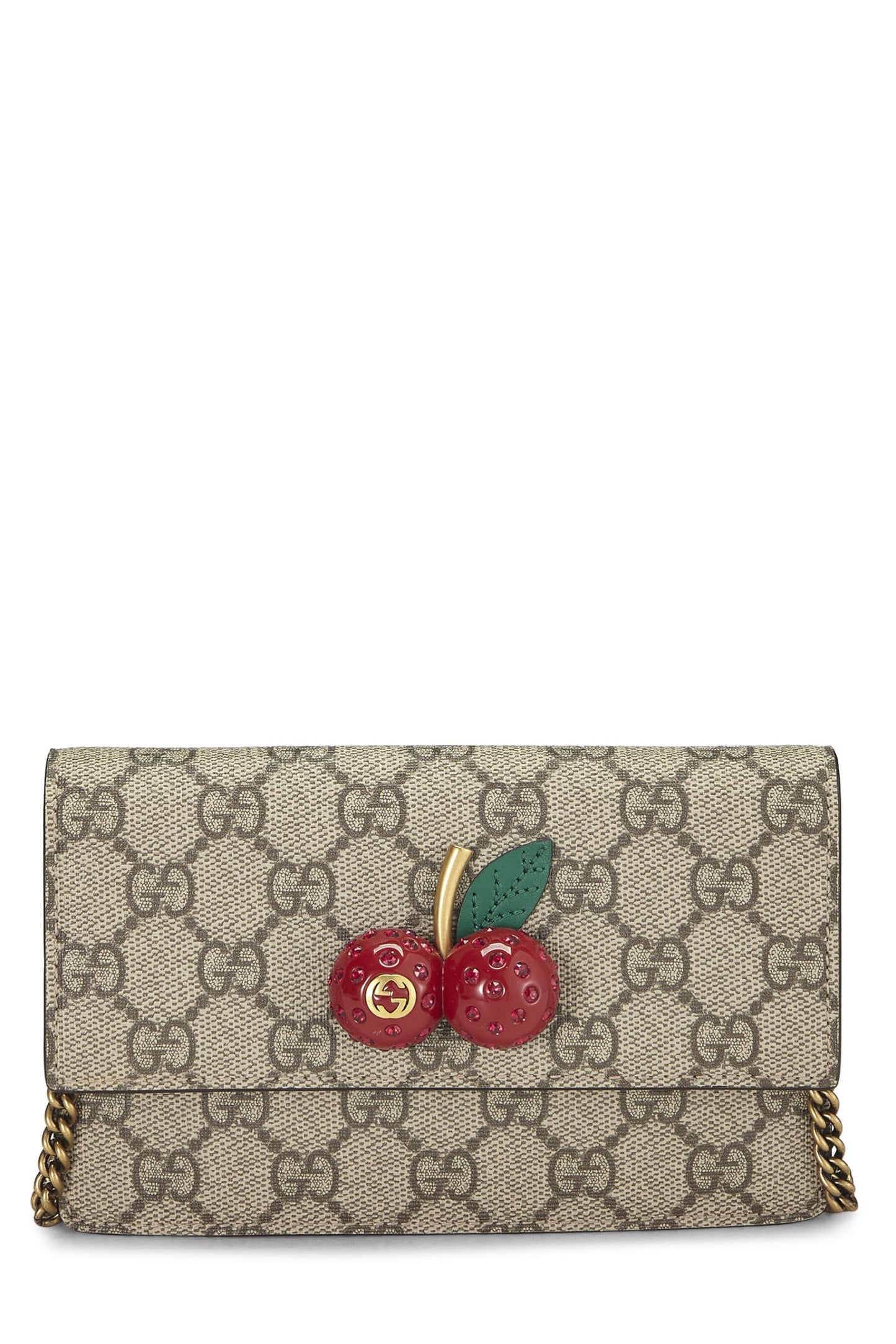 Gucci,  Original GG Supreme Coated Canvas Cherry Crossbody Mini, Red
