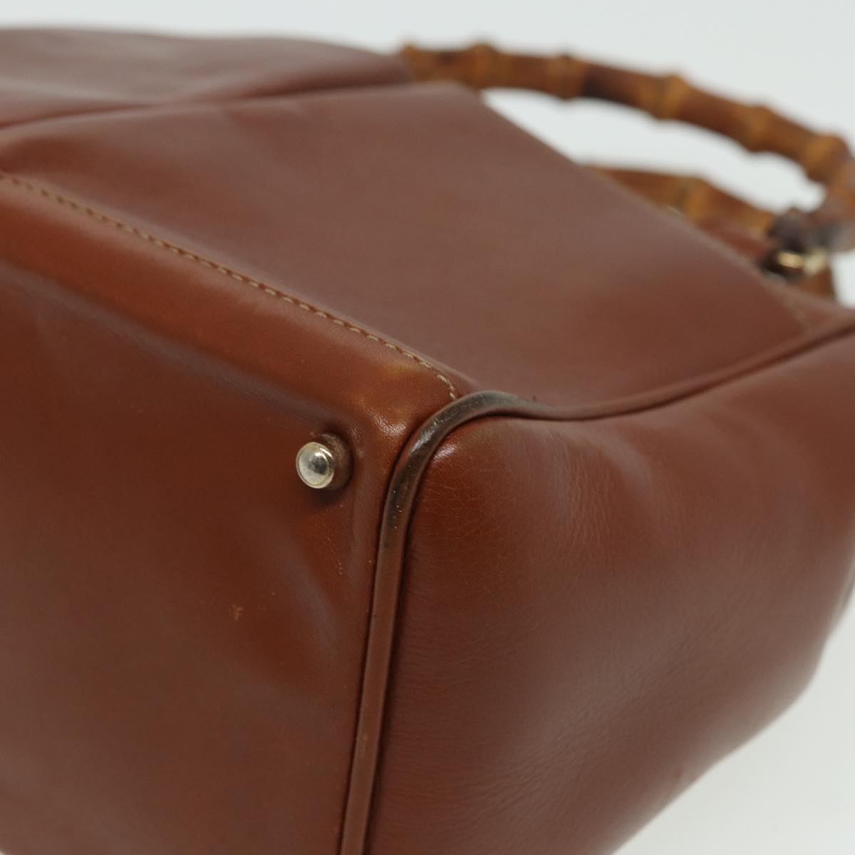 GUCCI Bamboo Hand Bag Leather Brown 000 122 0316 81328