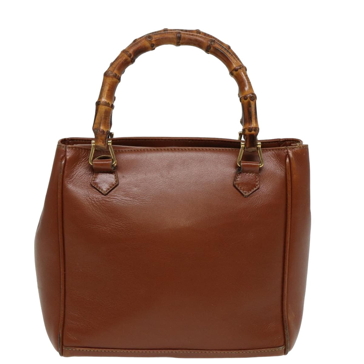 GUCCI Bamboo Hand Bag Leather Brown 000 122 0316 81328