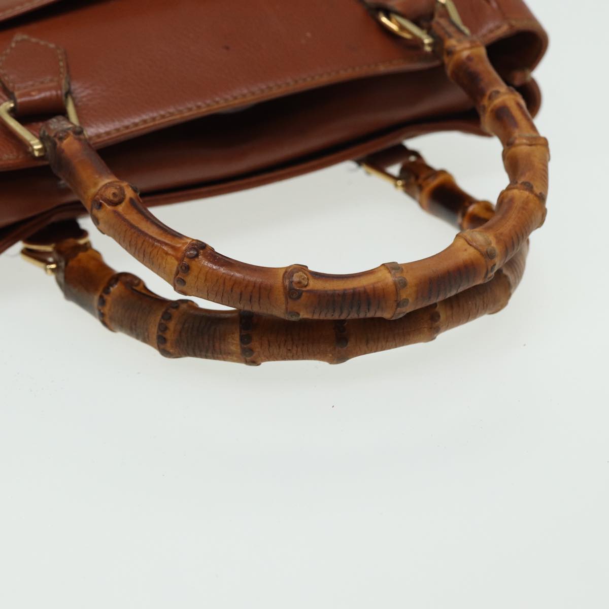 GUCCI Bamboo Hand Bag Leather Brown 000 122 0316 81328