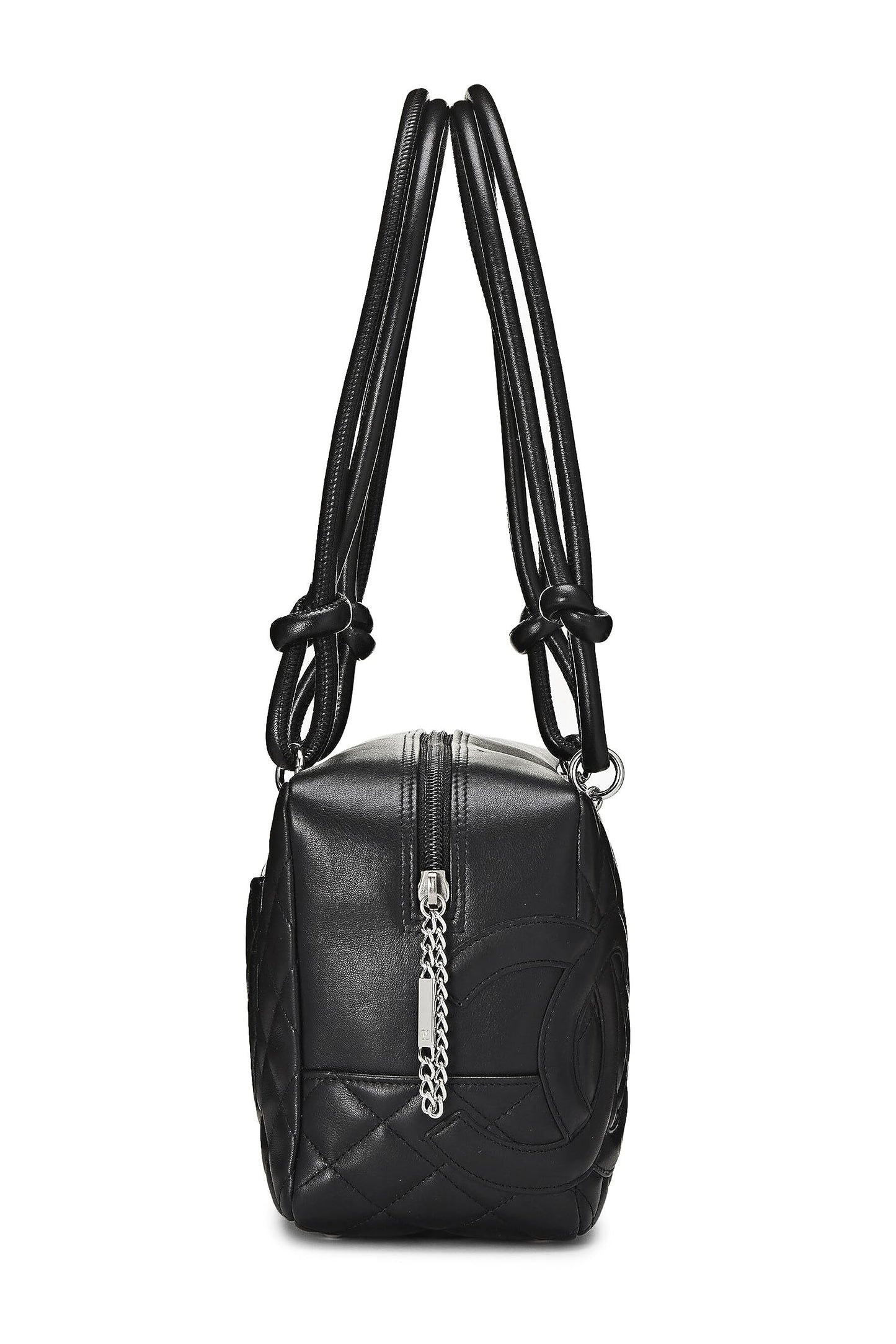 Chanel,  Black Calfskin Cambon Ligne Bowler, Black