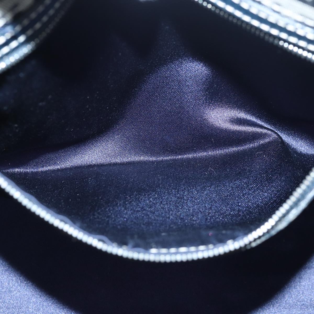 FENDI Zucchino Canvas Mamma Baguette Hand Bag Navy 81442