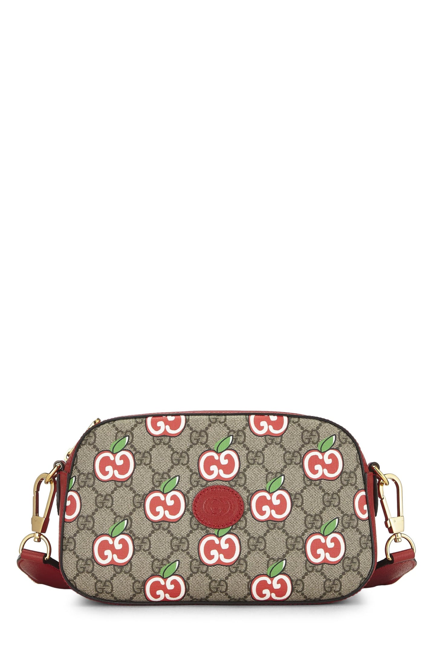 Gucci,  Red Original GG Supreme Canvas Apple Camera Bag, Red