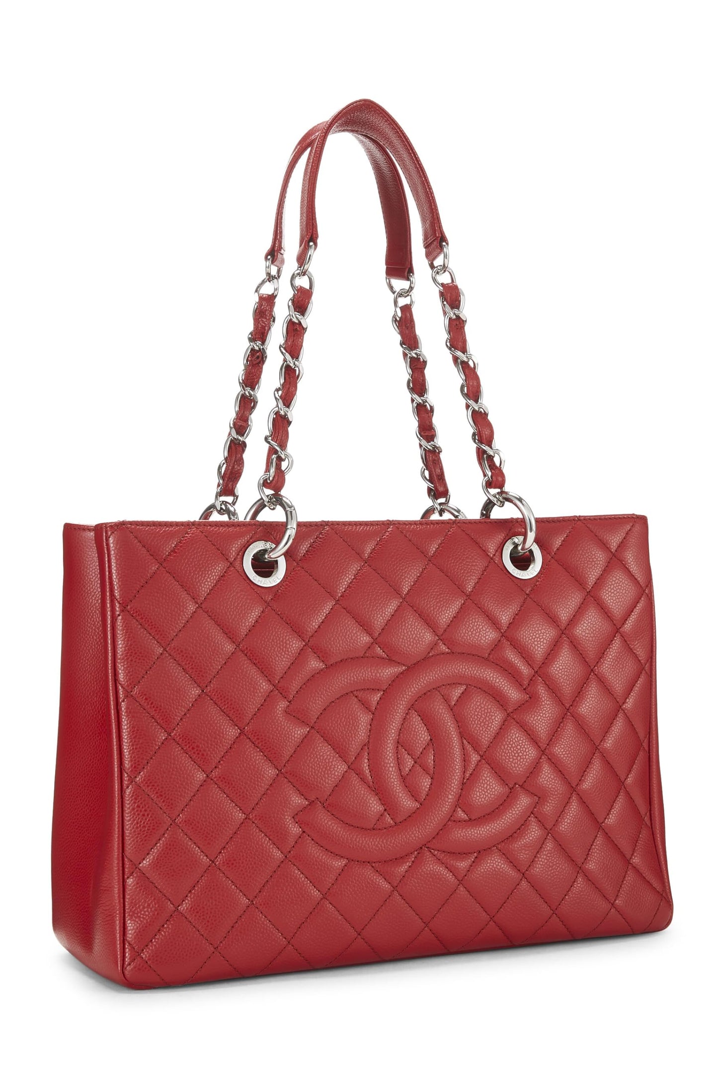 Chanel,  Red Caviar Grand Shopping Tote (GST), Red