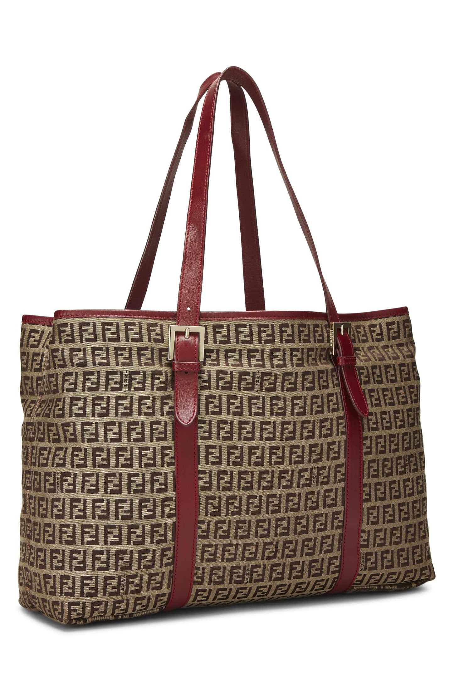 Fendi,  Red Zucchino Canvas Tote, Red