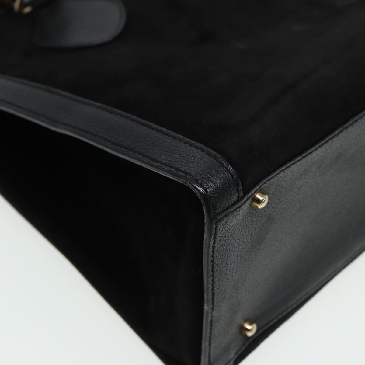 GUCCI Bamboo Hand Bag Leather Black 002 1095 0260 81629