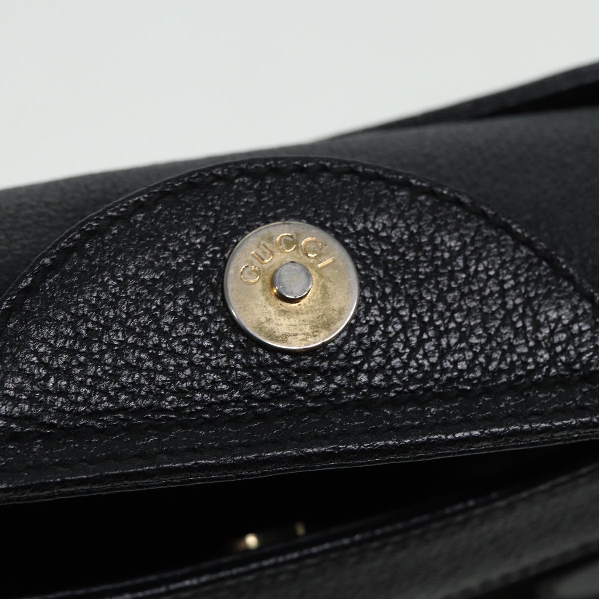GUCCI Bamboo Hand Bag Leather Black 002 1095 0260 81629