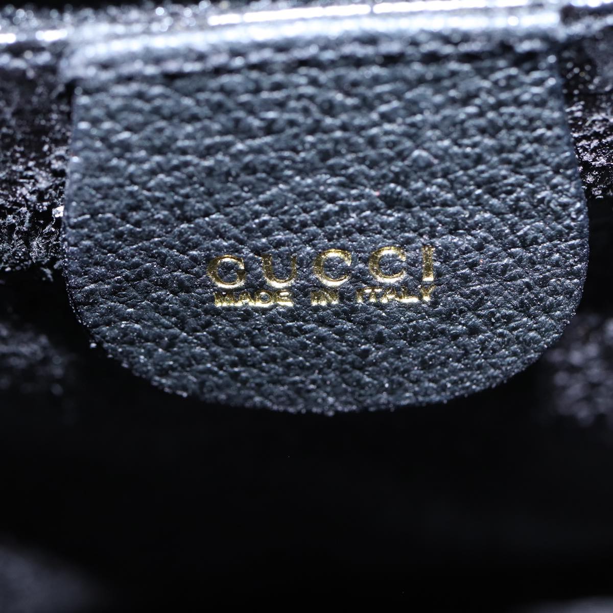 GUCCI Bamboo Hand Bag Leather Black 002 1095 0260 81630