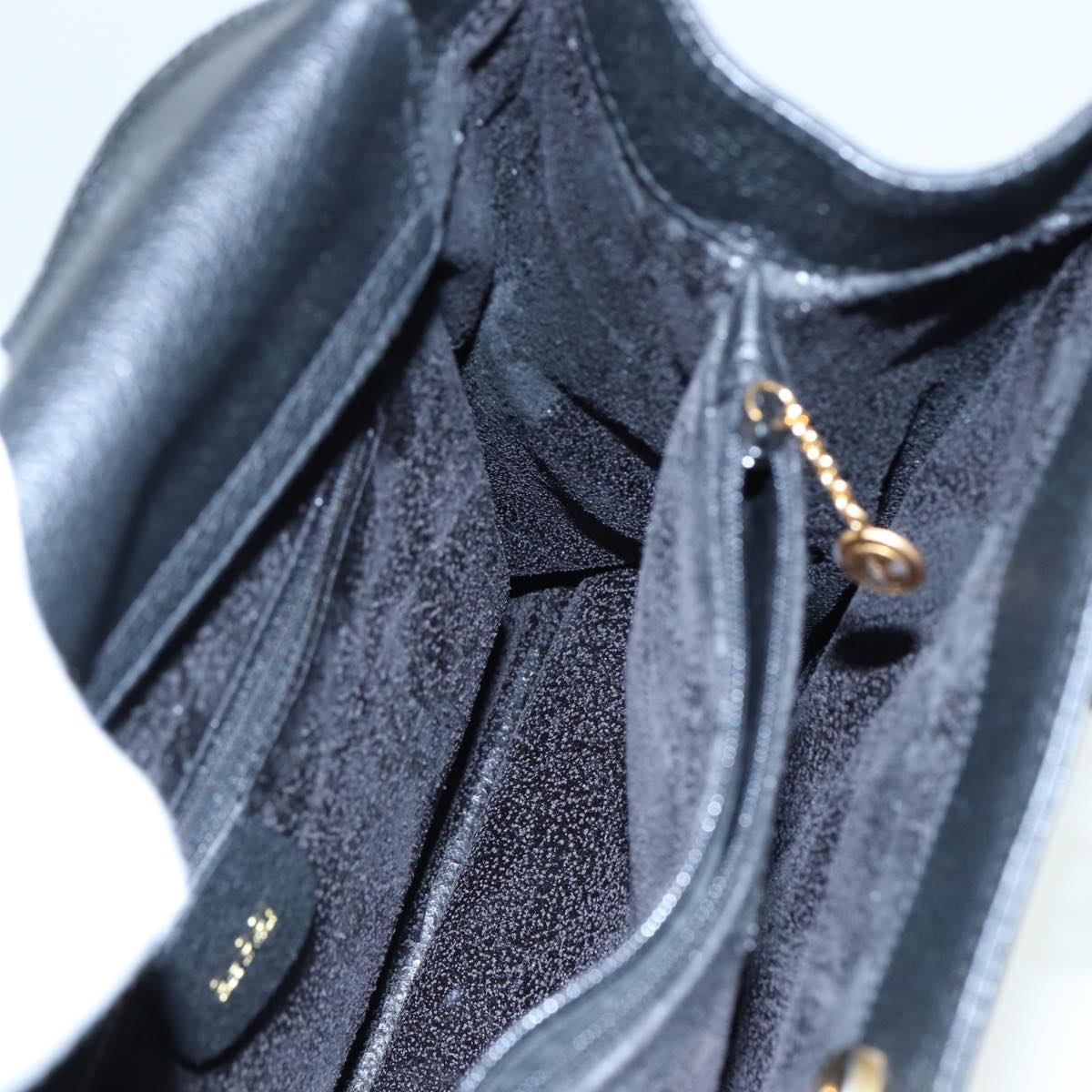 GUCCI Bamboo Hand Bag Leather Black 002 1095 0260 81630