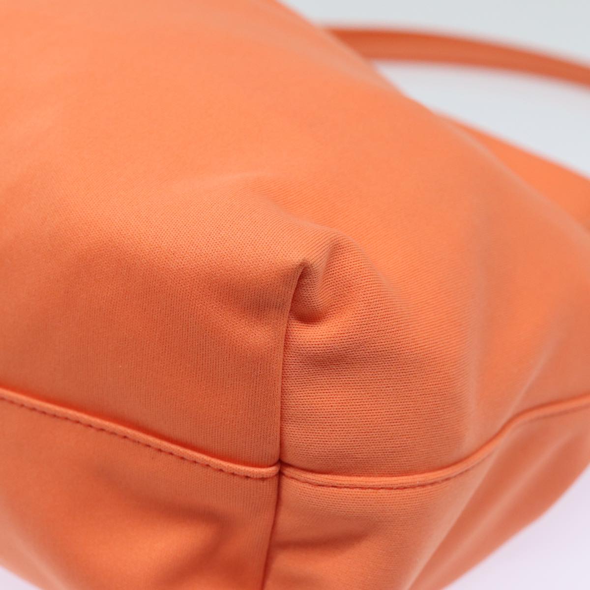 FENDI Mamma Baguette Shoulder Bag Nylon Orange 81641