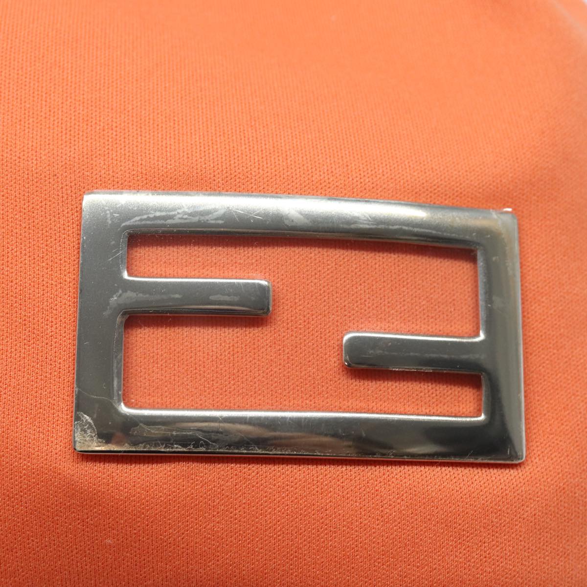 FENDI Mamma Baguette Shoulder Bag Nylon Orange 81641