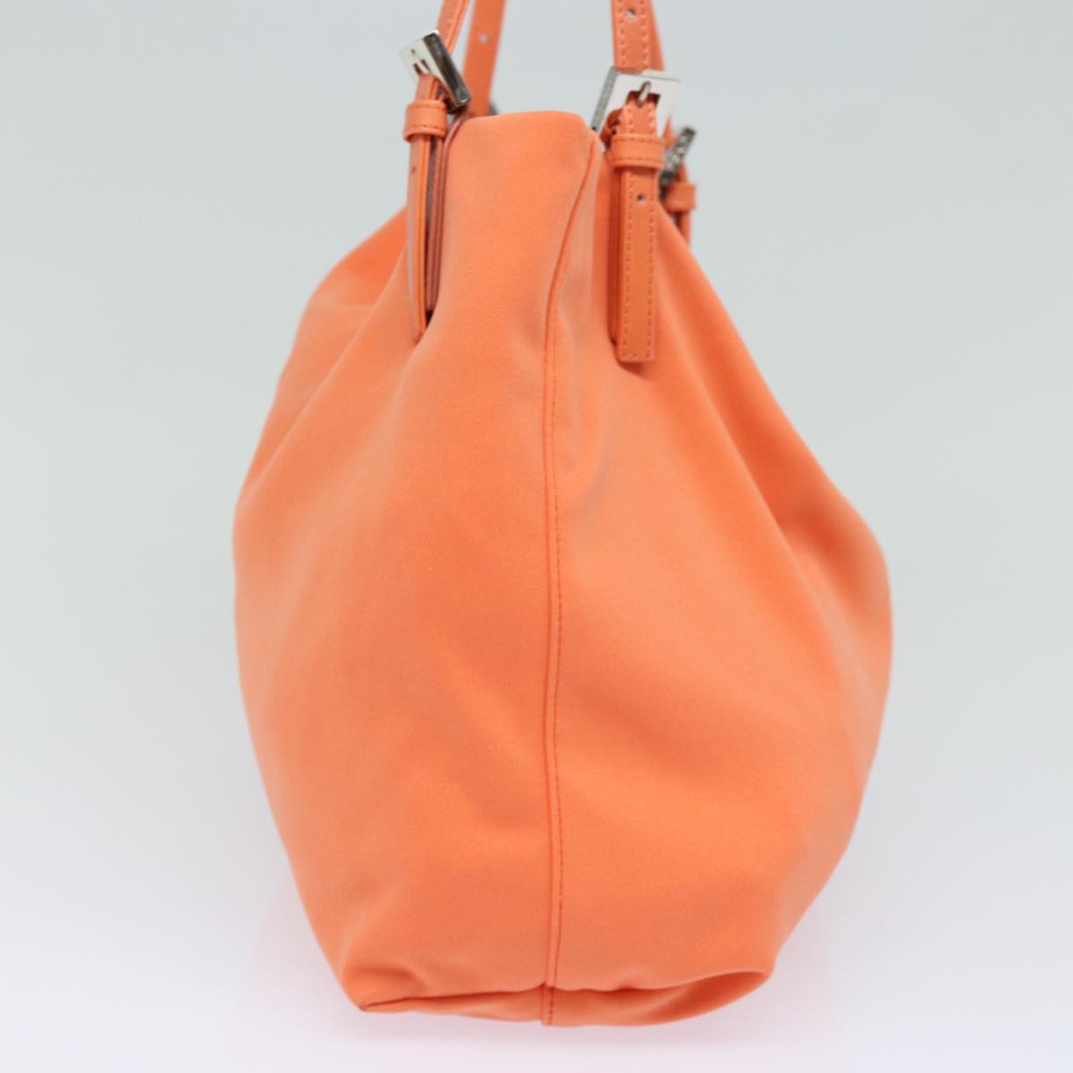 FENDI Mamma Baguette Shoulder Bag Nylon Orange 81641