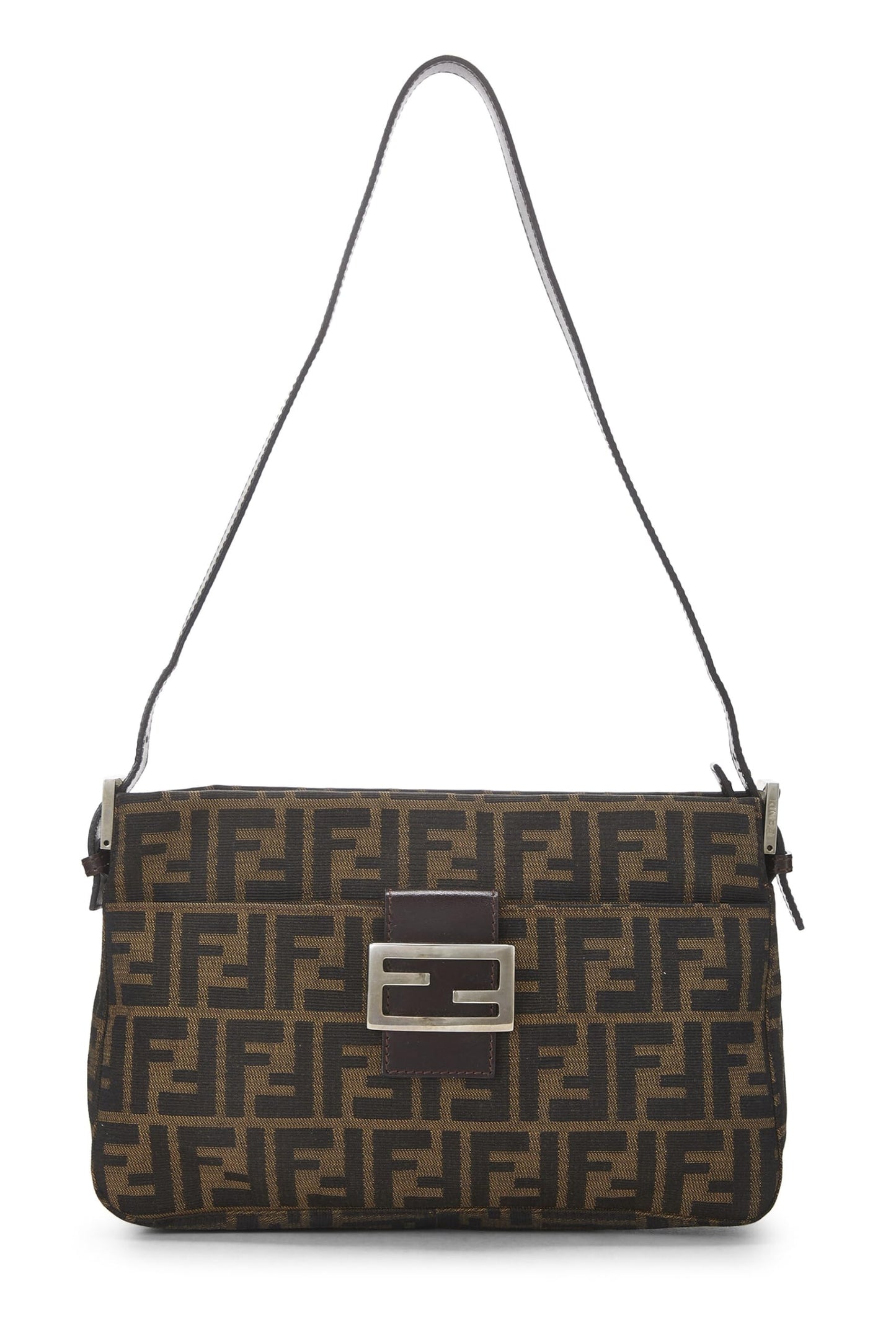Fendi,  Brown Zucca Canvas Shoulder Bag, Brown