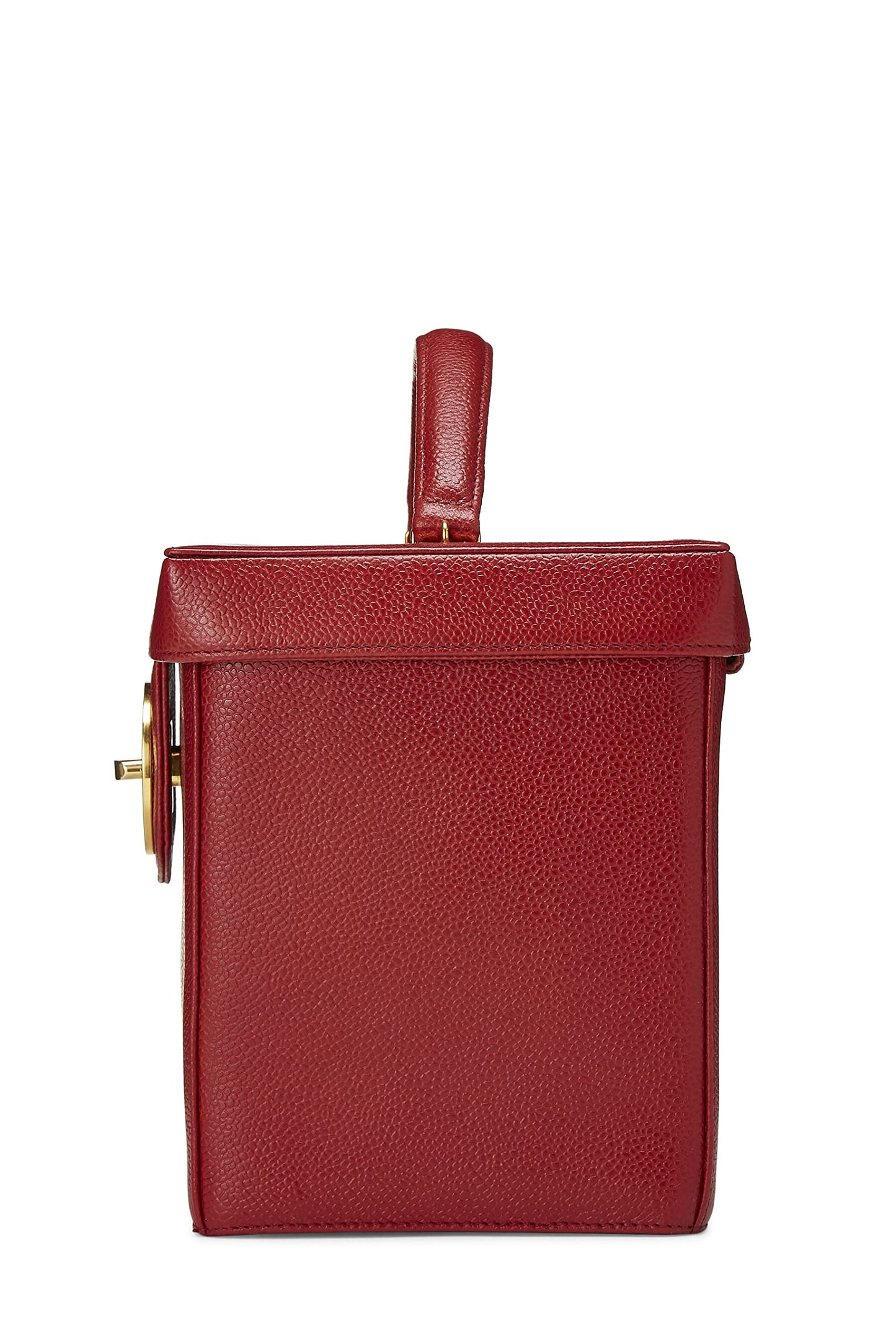 Chanel,  Red Caviar Circle 'CC' Vanity Large, Red