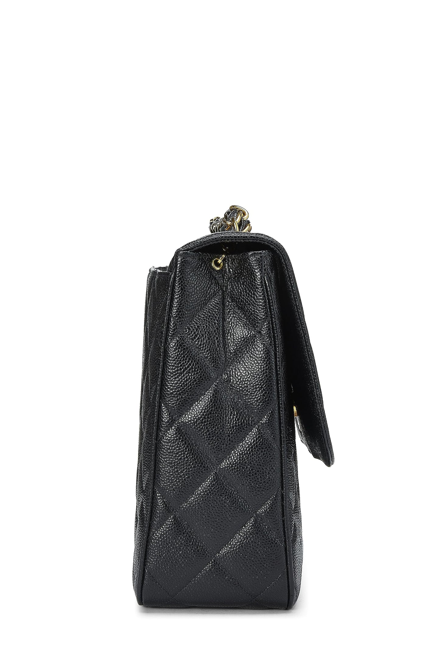 Chanel,  Black Caviar Big CC Square Flap Large, Black