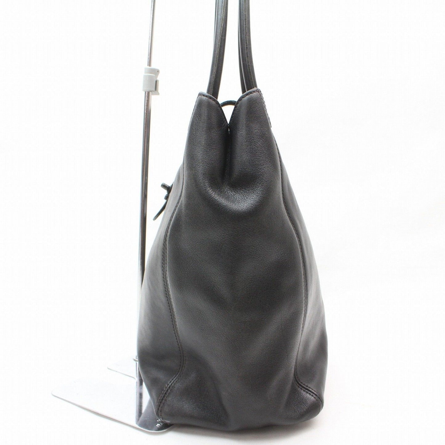 C*C Tote Bag Turn Lock Tote Black Calf Skin (SHC1-16984)