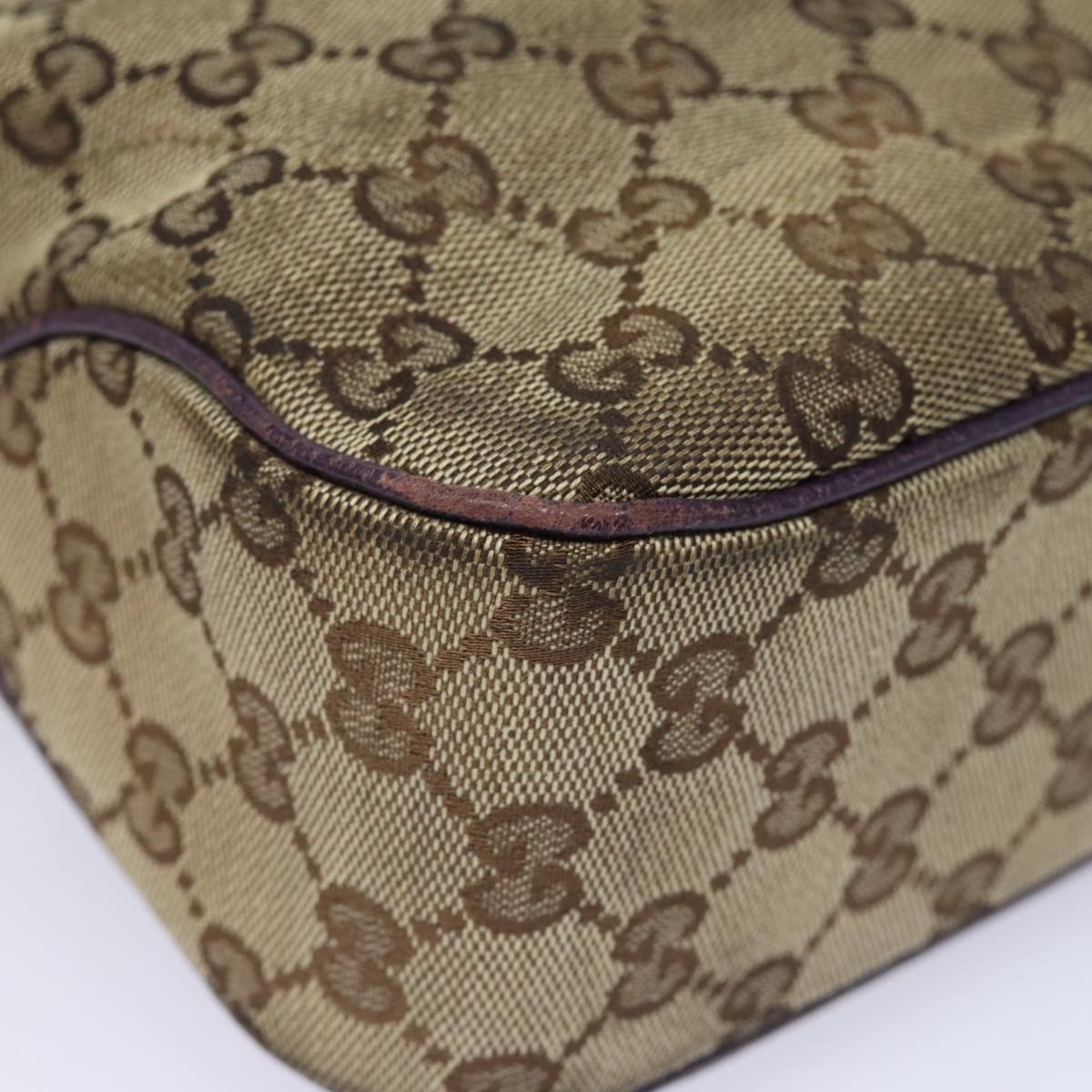 GUCCI New Jackie GG Canvas Hand Bag Beige 145817 81780