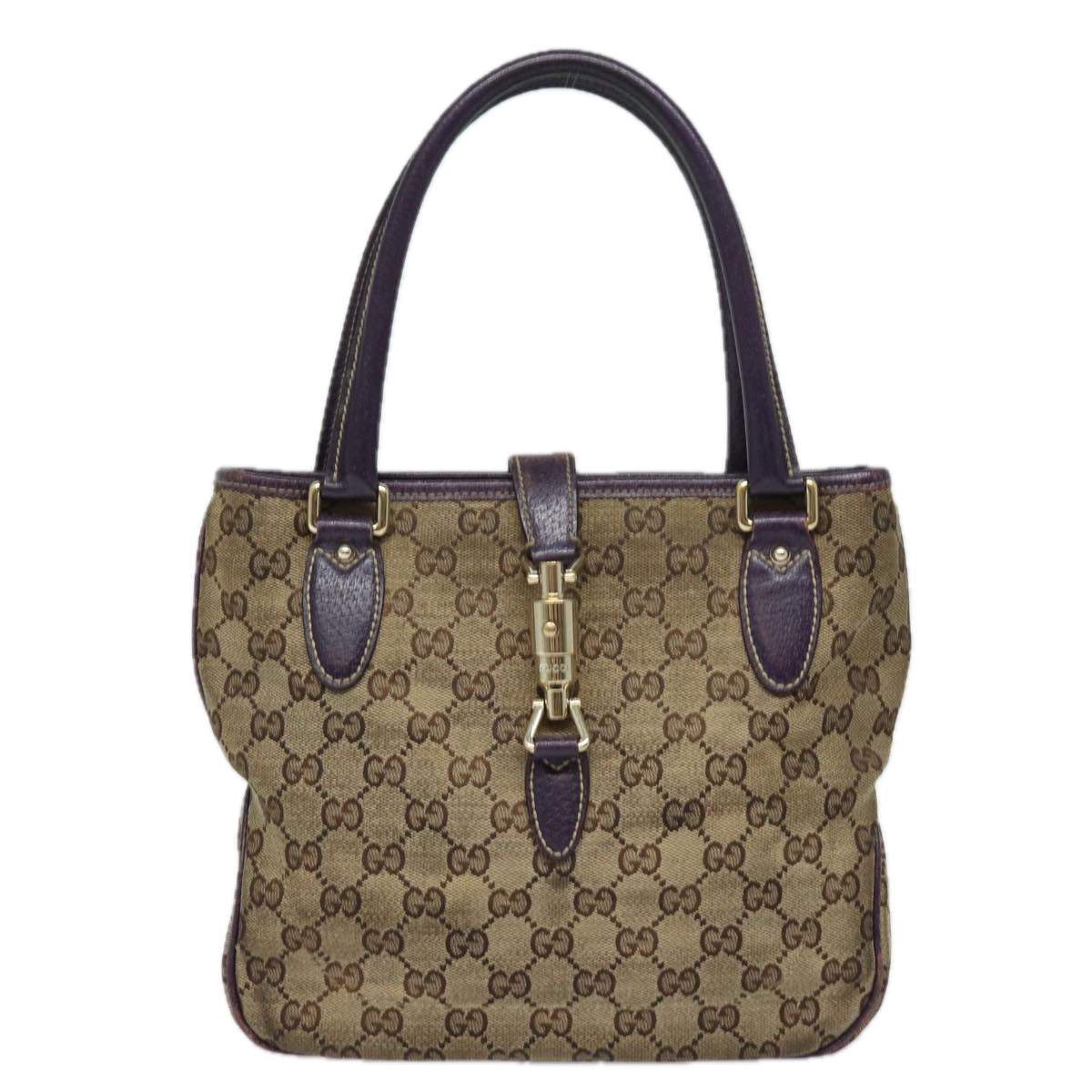 GUCCI New Jackie GG Canvas Hand Bag Beige 145817 81780