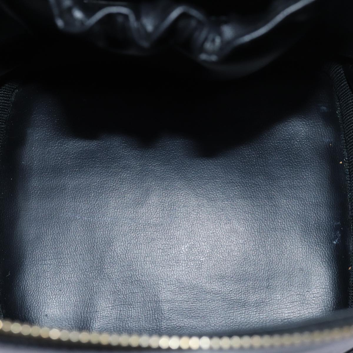 CHANEL Vanity Bicolore Pouch Leather Black CC 81781