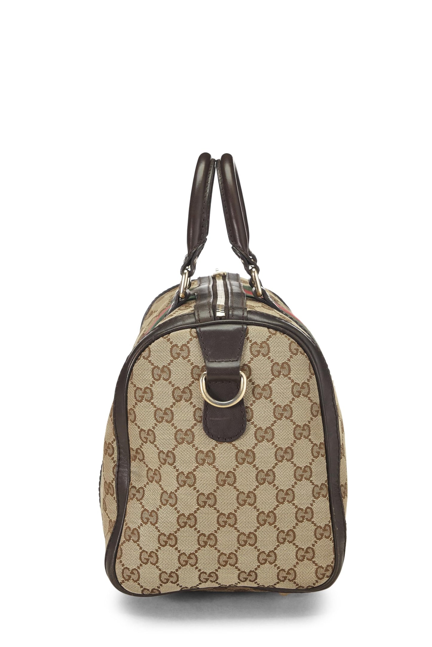 Gucci,  Original GG Canvas Web Boston Bag, Brown
