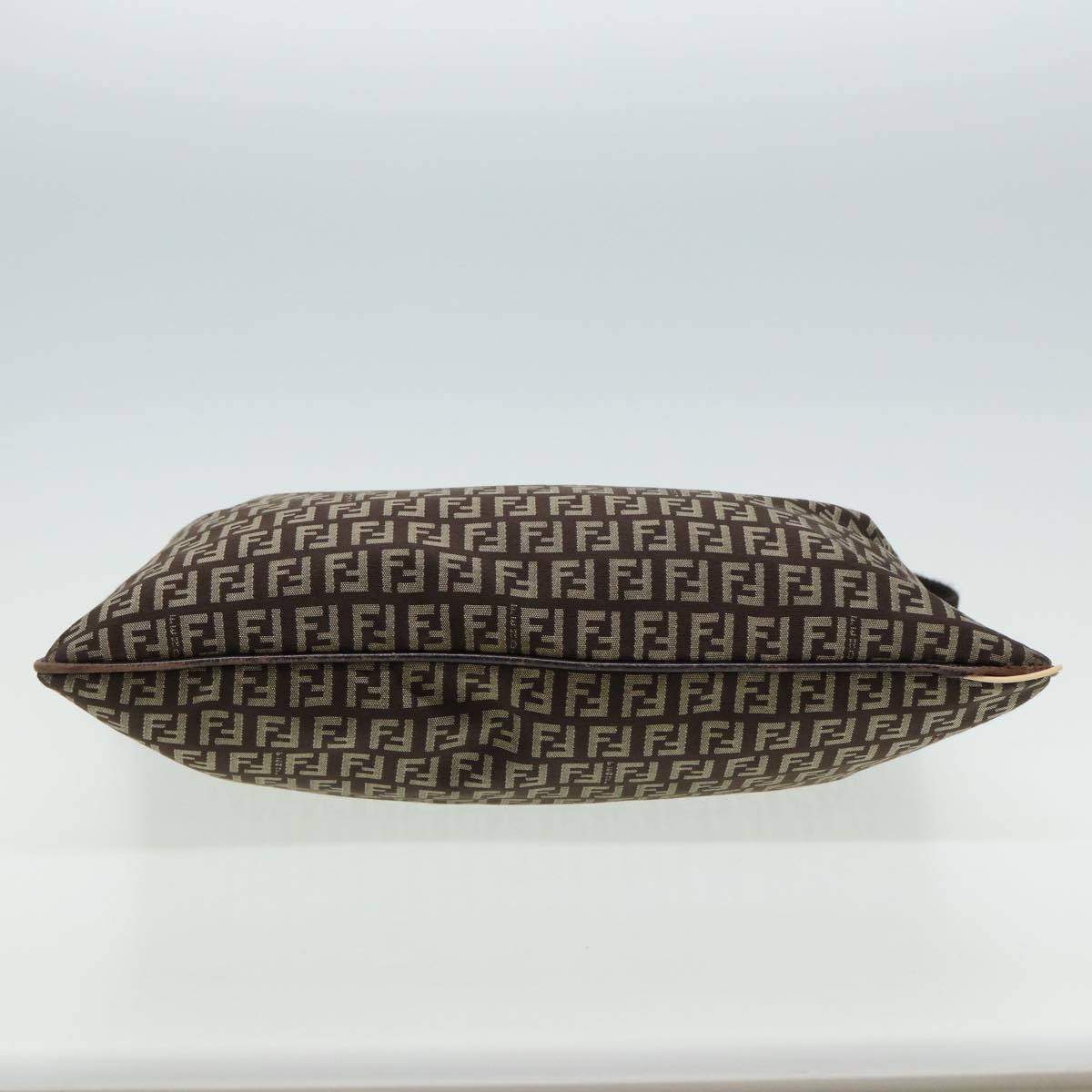 FENDI Zucca Canvas Shoulder Bag Brown Black 81825