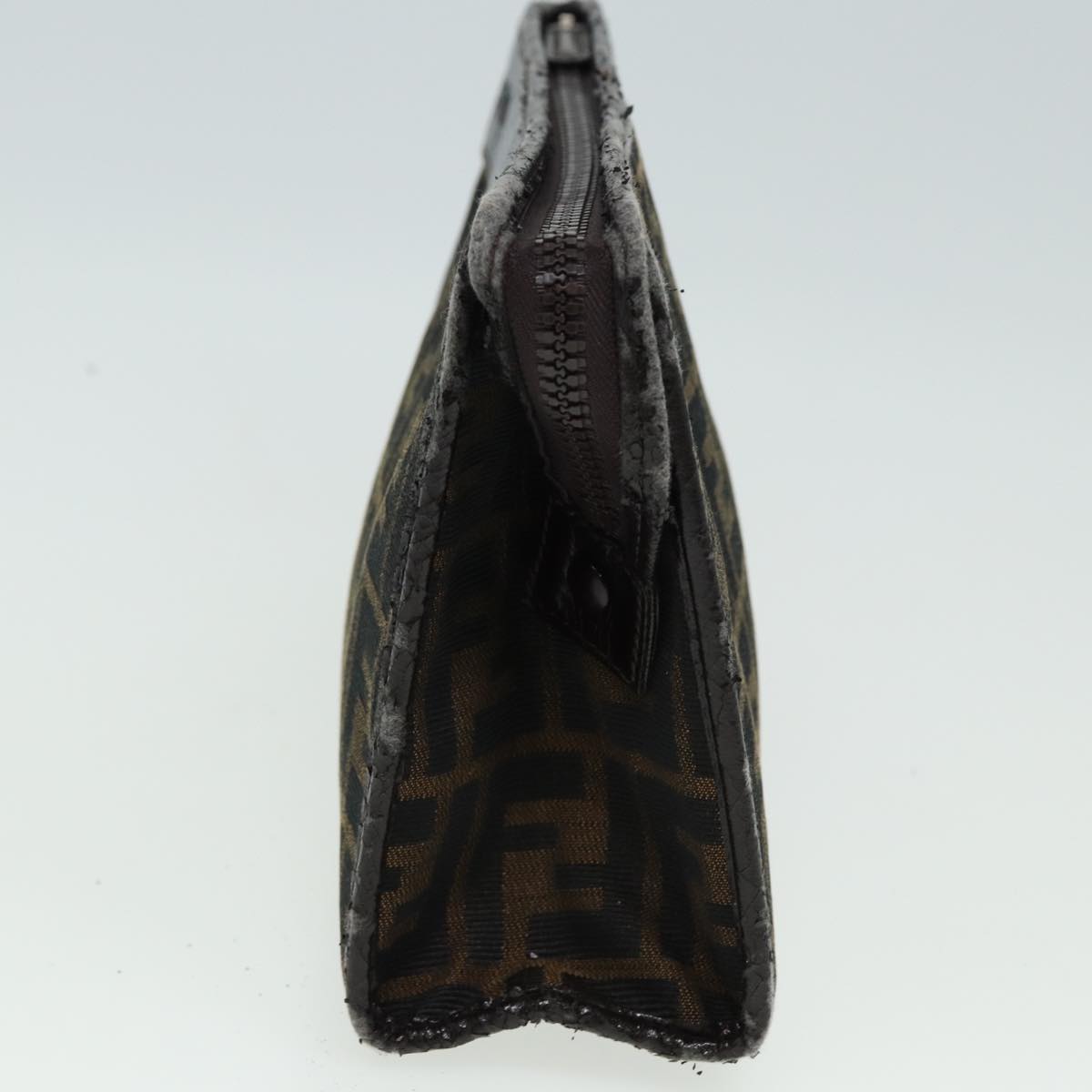 FENDI Zucca Canvas Clutch Bag Brown 81841