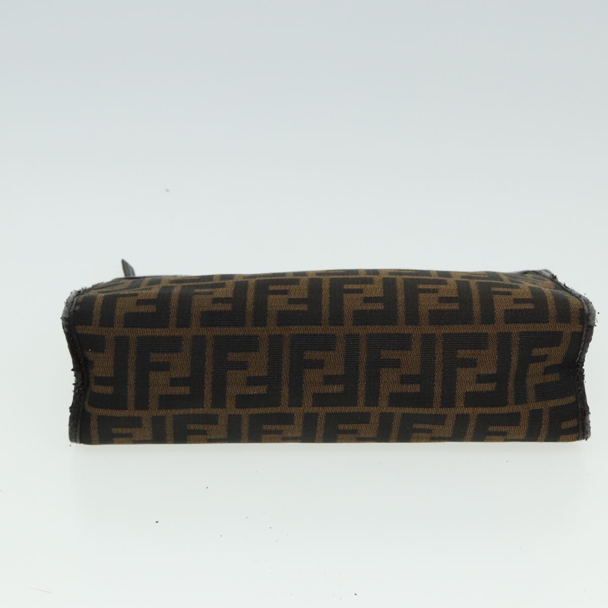 FENDI Zucca Canvas Clutch Bag Brown 81841