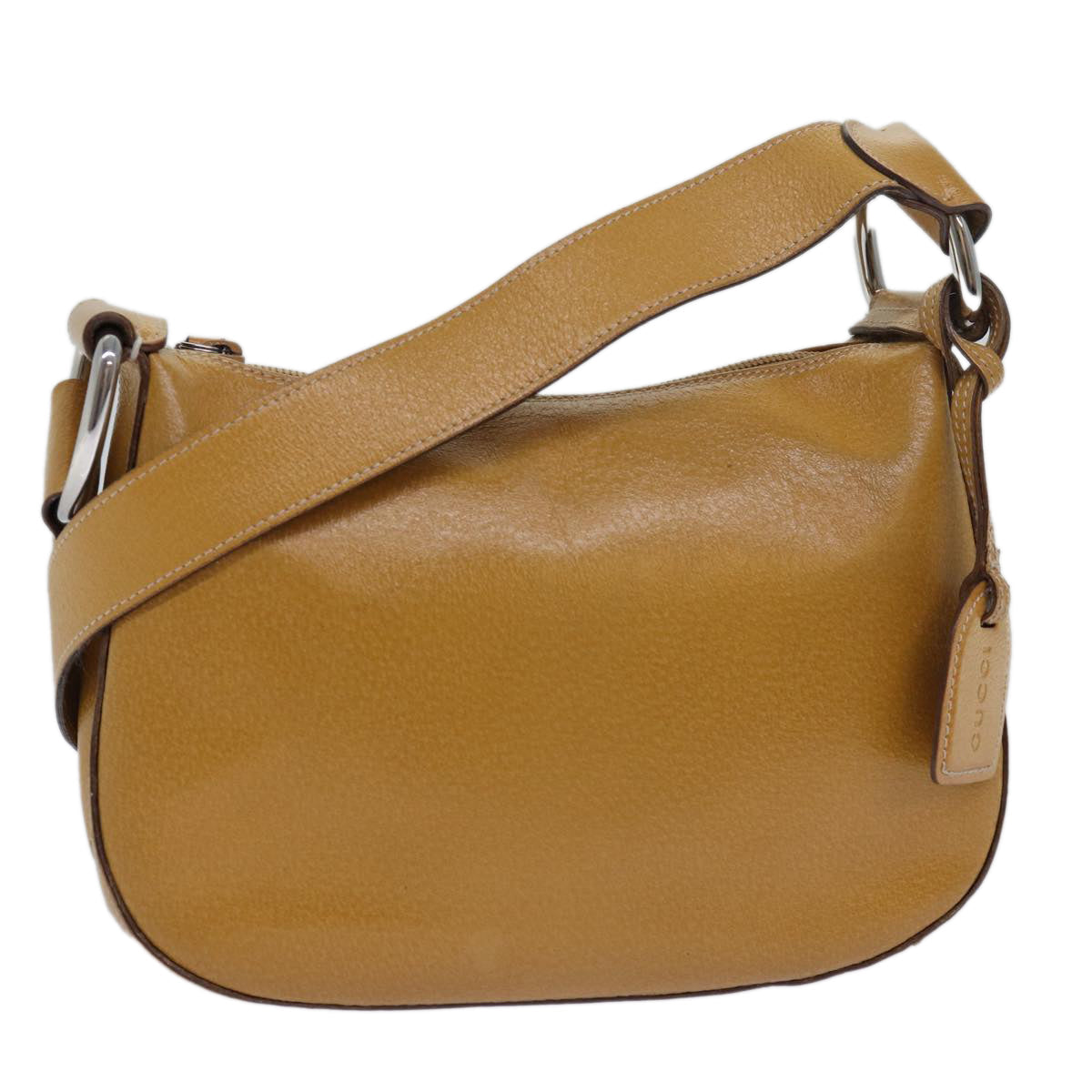 GUCCI Shoulder Bag Leather Yellow 001 2058 81846