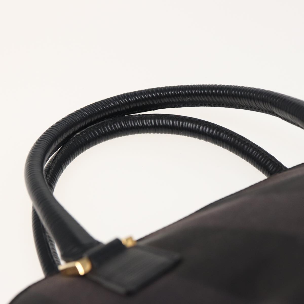 FENDI Pecan Canvas Hand Bag 2way Black Gray 81862