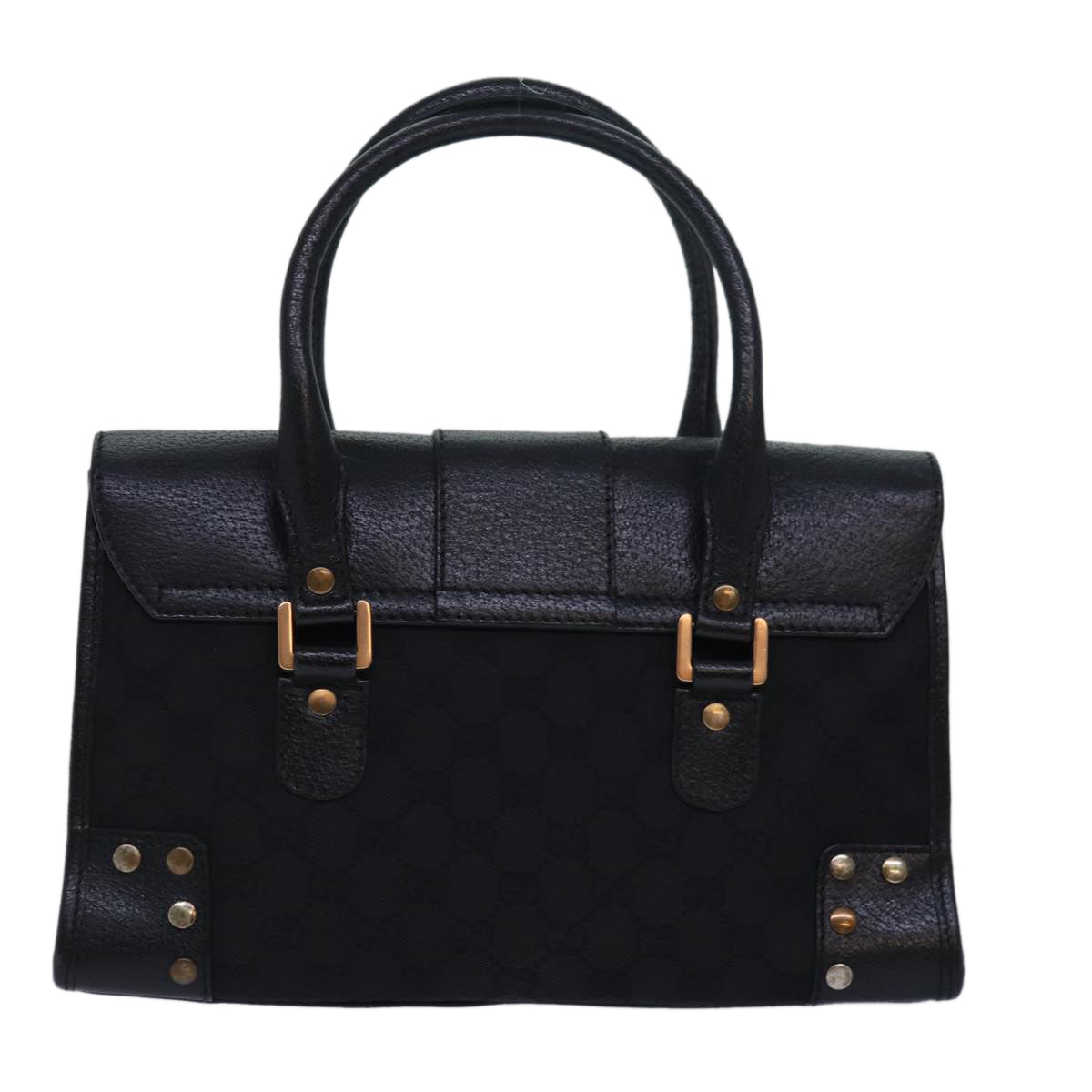 GUCCI GG Canvas Hand Bag Black 124286 81873