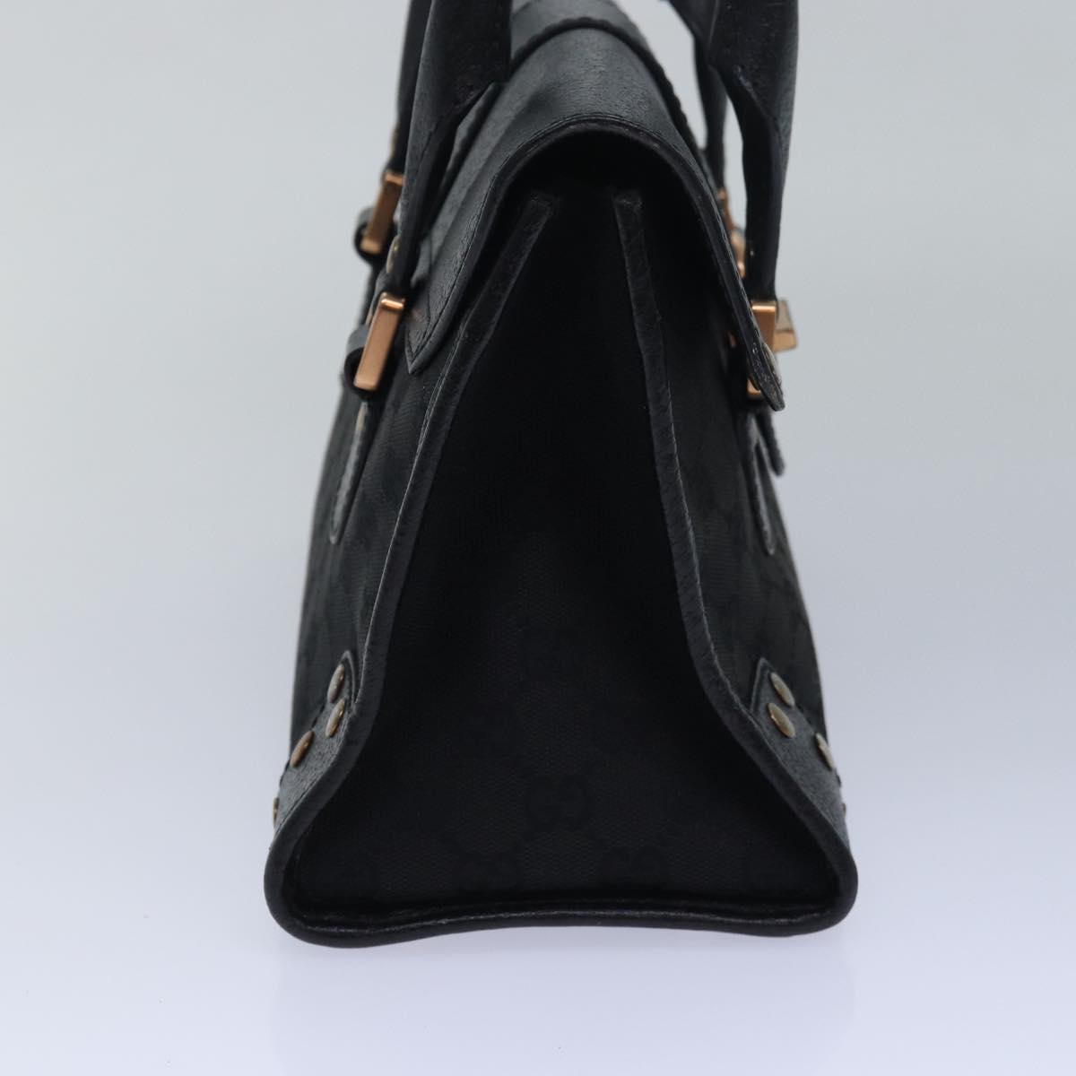 GUCCI GG Canvas Hand Bag Black 124286 81873