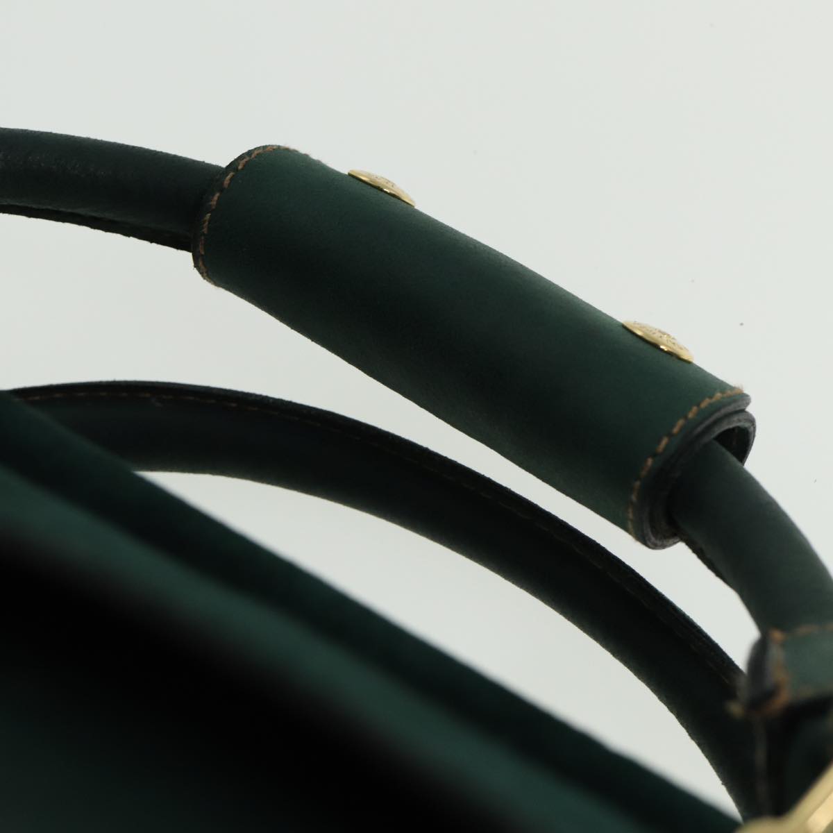 FENDI Boston Bag Leather Suede Green 81893