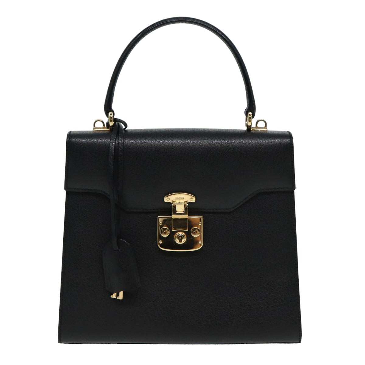 GUCCI Ready Lock Hand Bag Leather 2way Black 000 2026 0258 81897