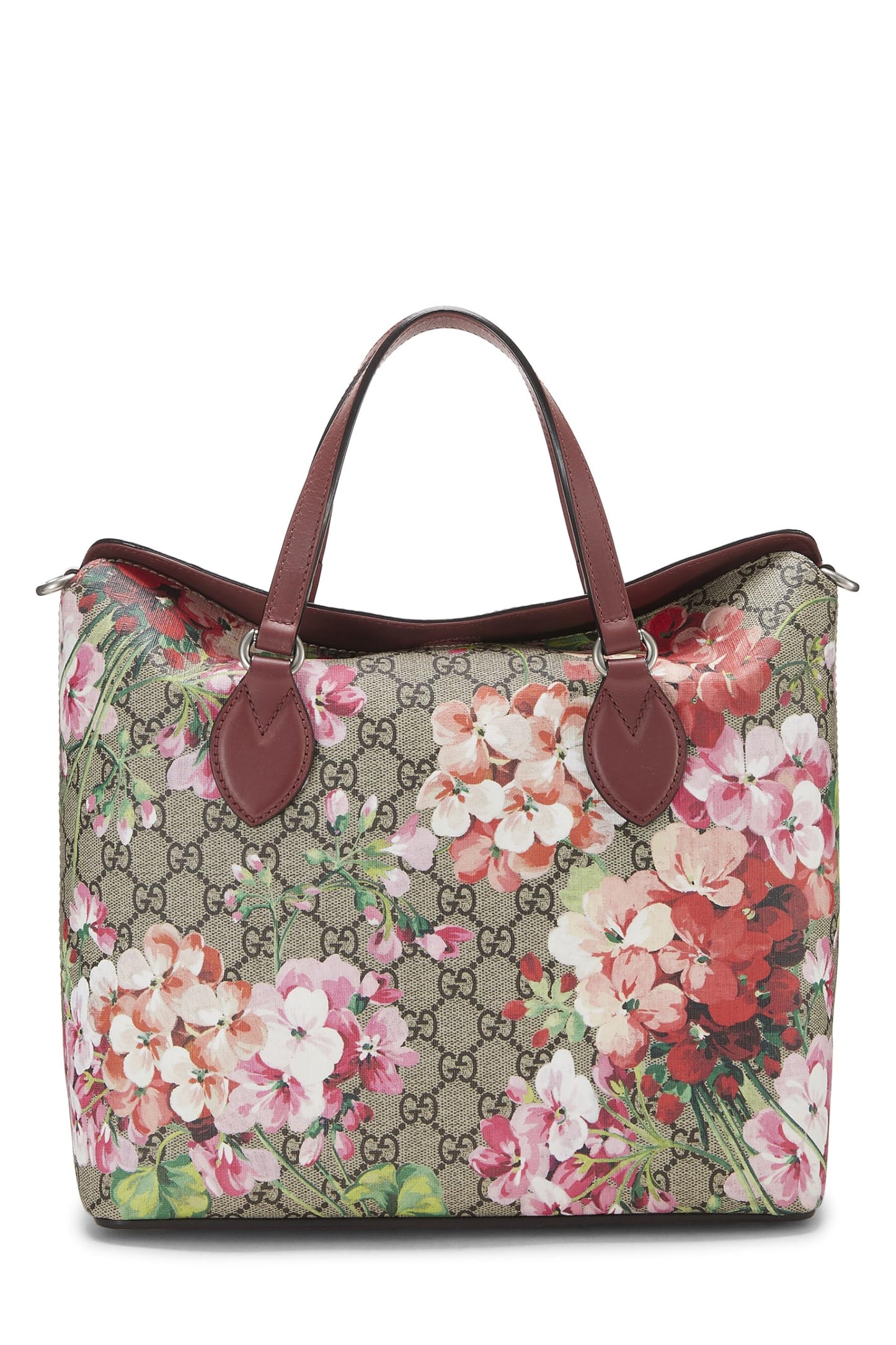Gucci,  Pink GG Blooms Supreme Canvas Fold Over Bag, Pink