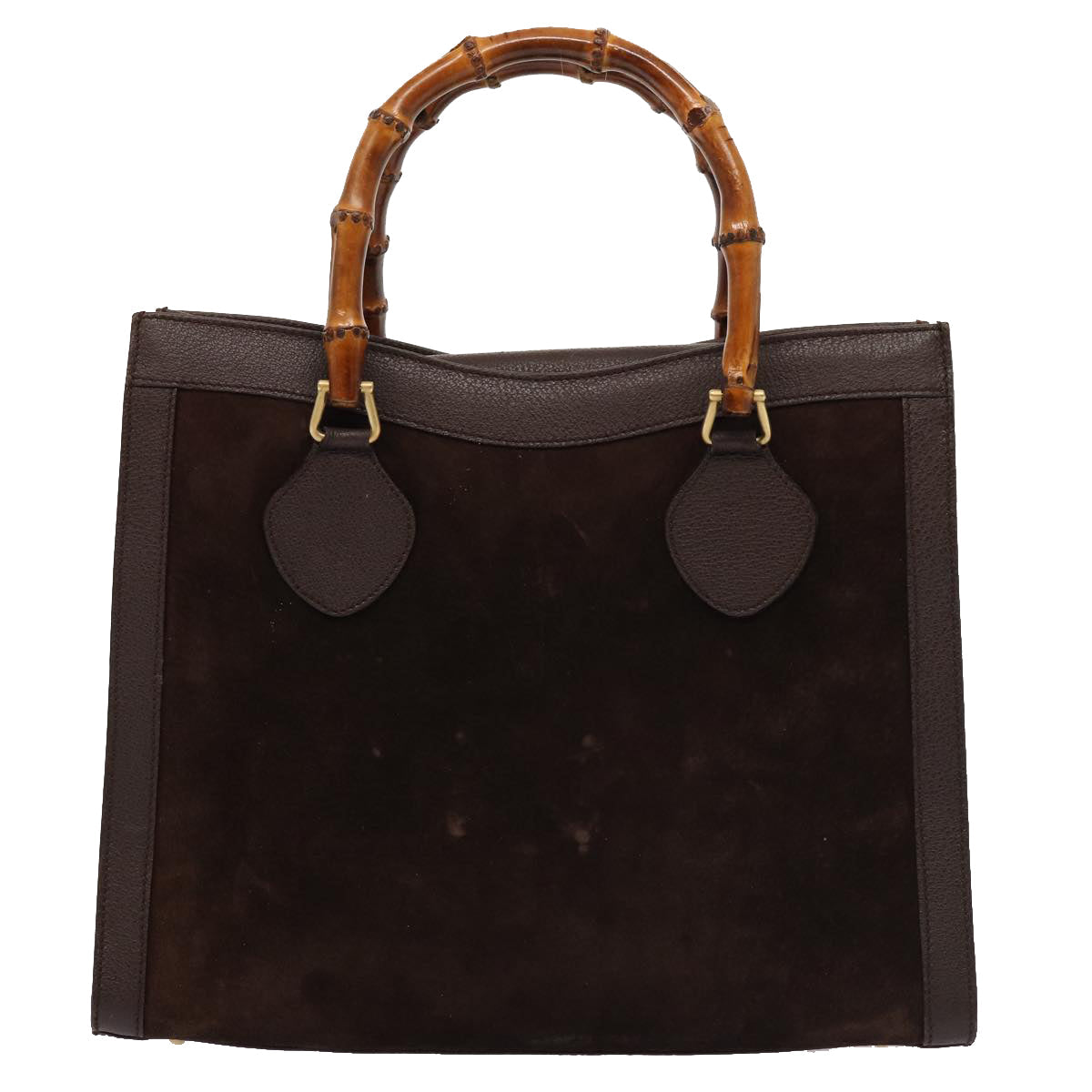 GUCCI Bamboo Hand Bag Suede Outlet Brown 002 1095 0260 81930
