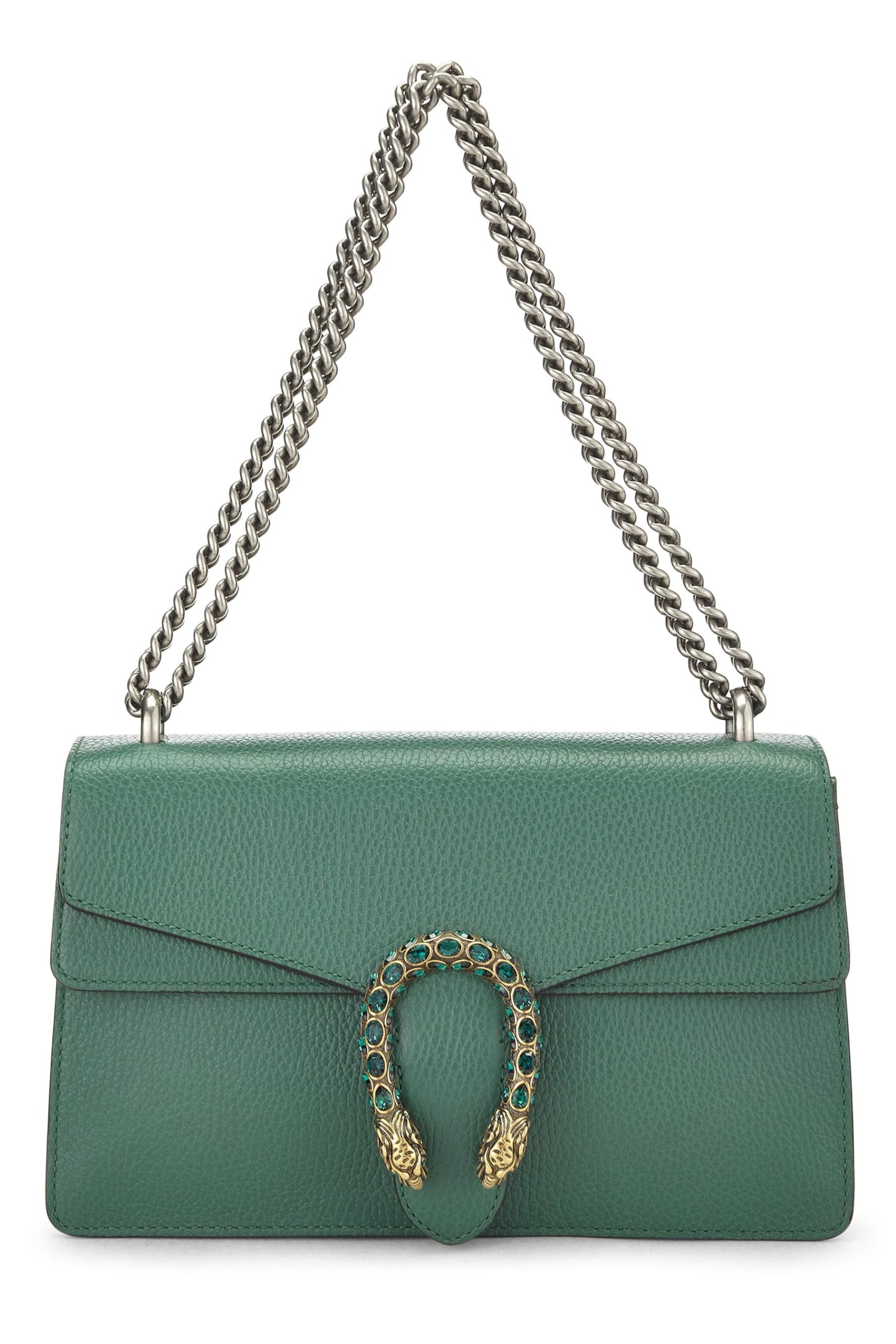 Gucci,  Green Leather Dionysus Shoulder Bag Small, Green