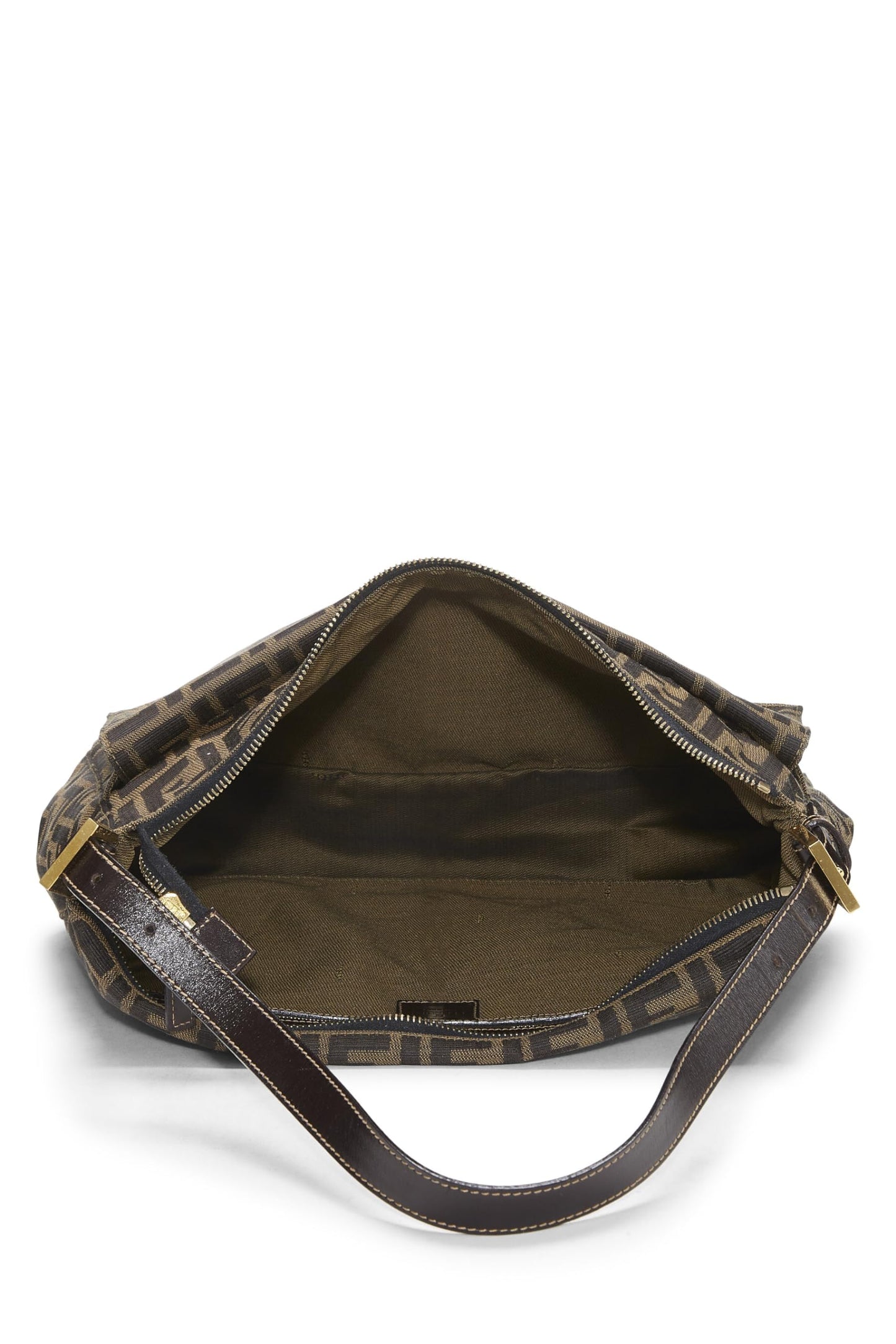 Fendi,  Brown Zucca Canvas Shoulder Bag Large, Brown