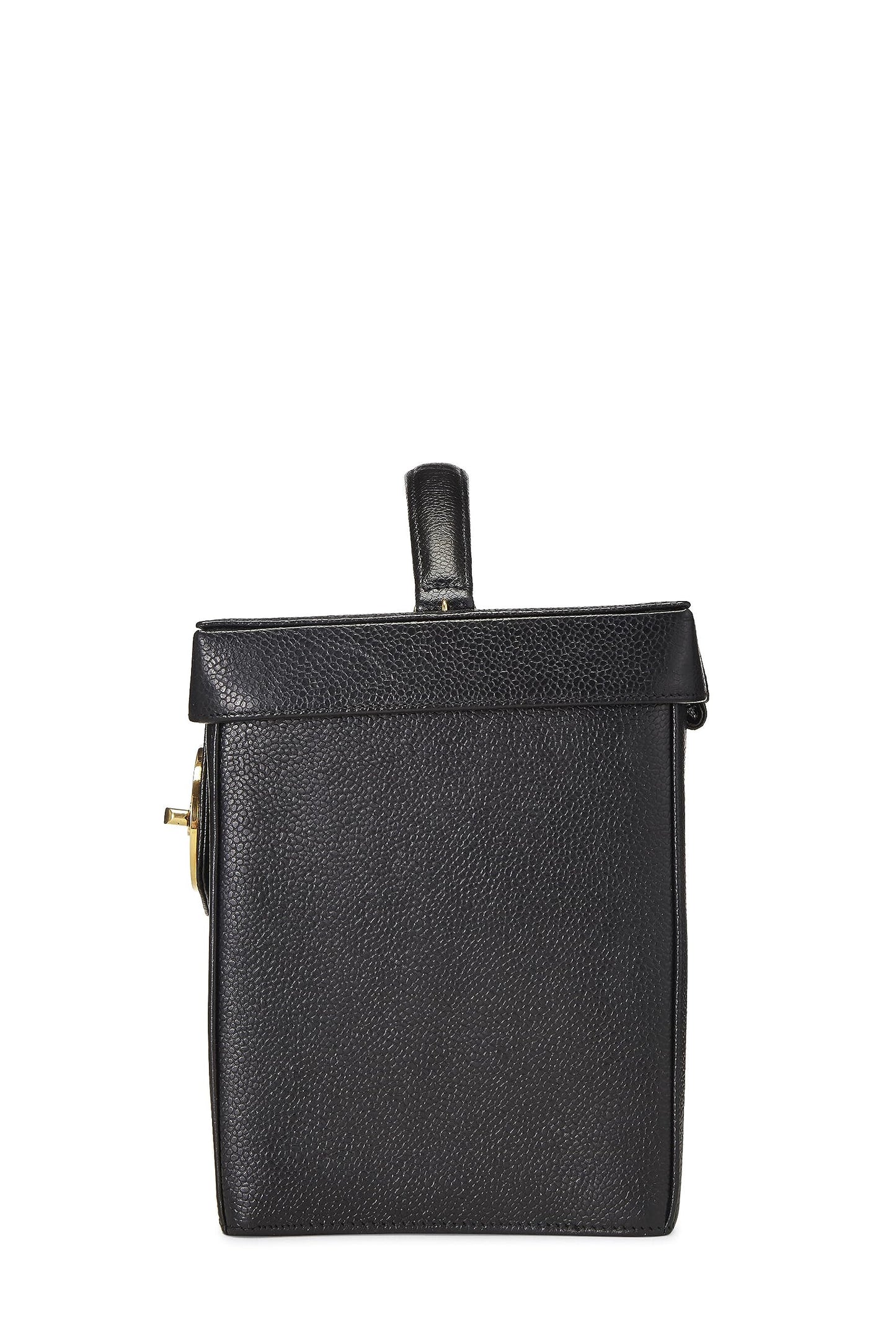 Chanel,  Black Caviar Circle 'CC' Vanity Large, Black