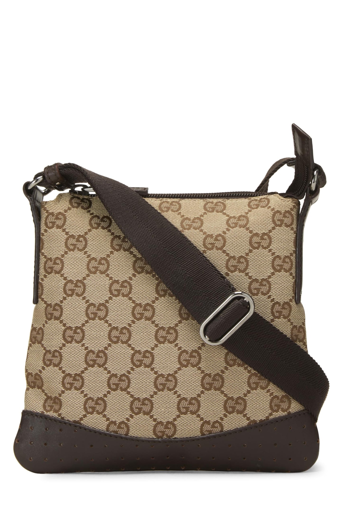 Gucci,  Original GG Canvas Perforated Messenger Small, Brown
