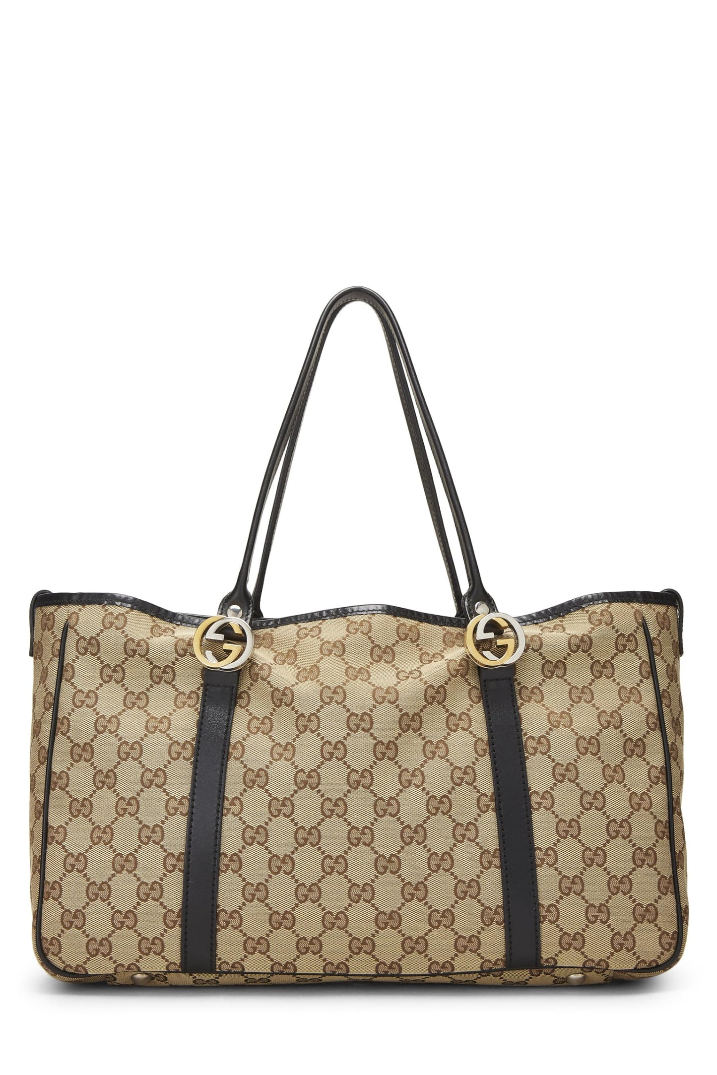 Gucci,  Black Original GG Canvas Twins Tote, Black