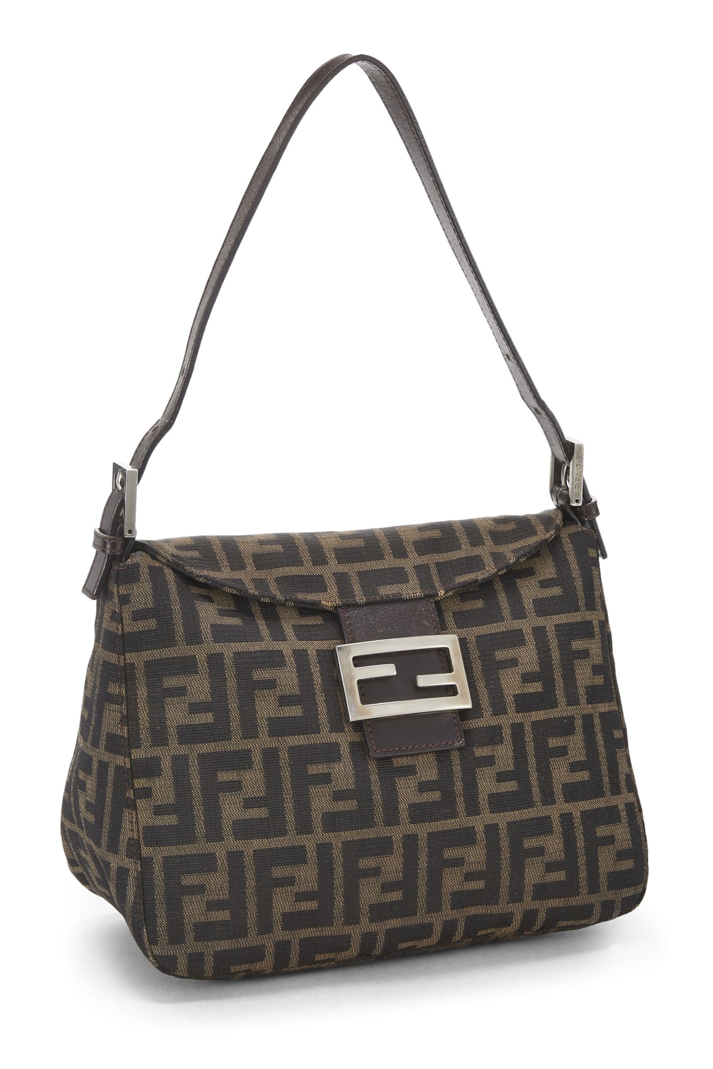 Fendi,  Brown Zucca Canvas Shoulder Bag, Brown
