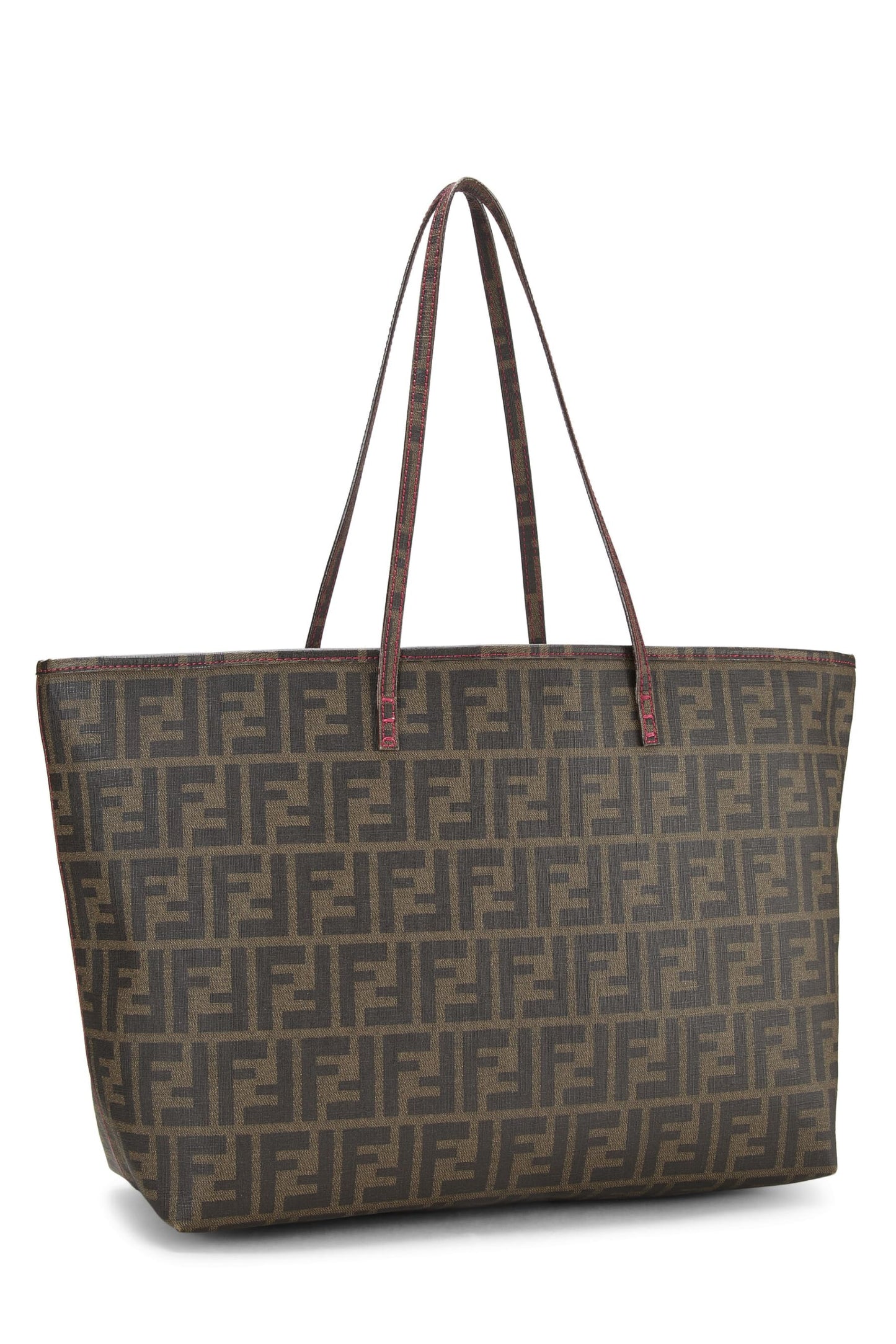 Fendi,  Brown Zucca Coated Canvas Roll Tote Small, Pink